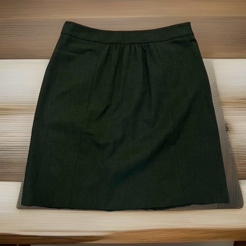Brooks Brothers Black A-line Pleated Skirt W/ Hidden Side Zipper Sz 4 NWT